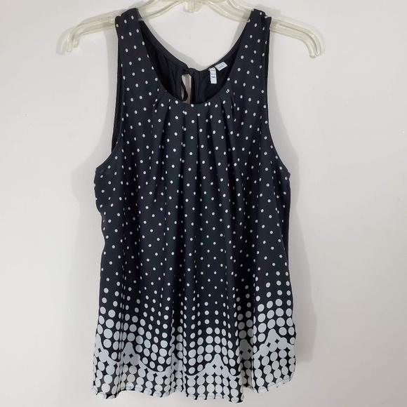 Elle Tops - Elle Polka Dot Sleeveless Blouse